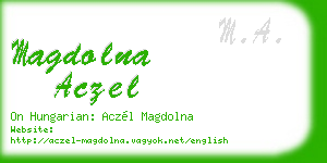 magdolna aczel business card